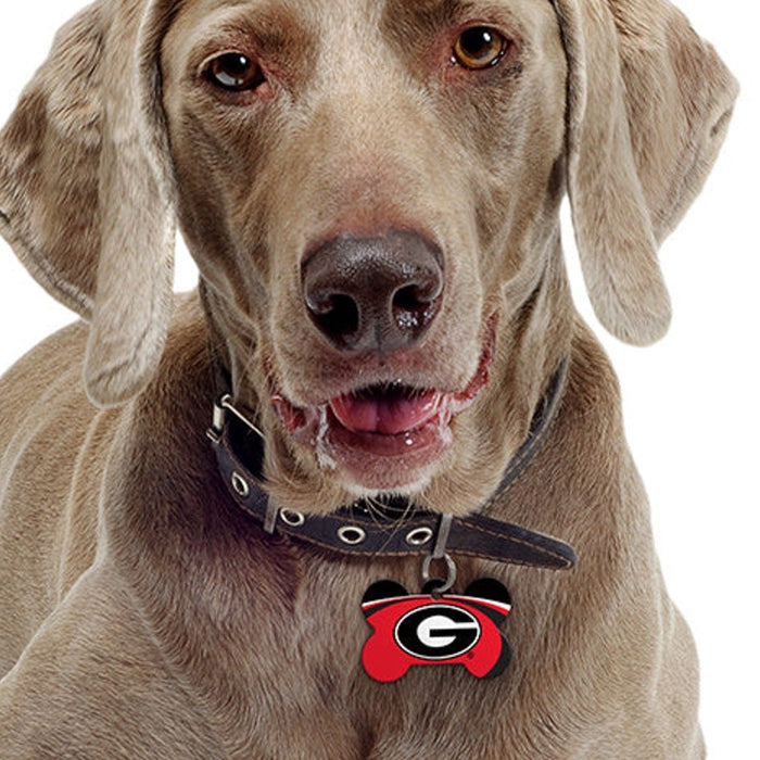 GA Bulldogs Pet ID Tag - Bone - 3 Red Rovers