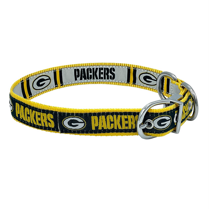 Green Bay Packers Reversible Dog Collar - 3 Red Rovers