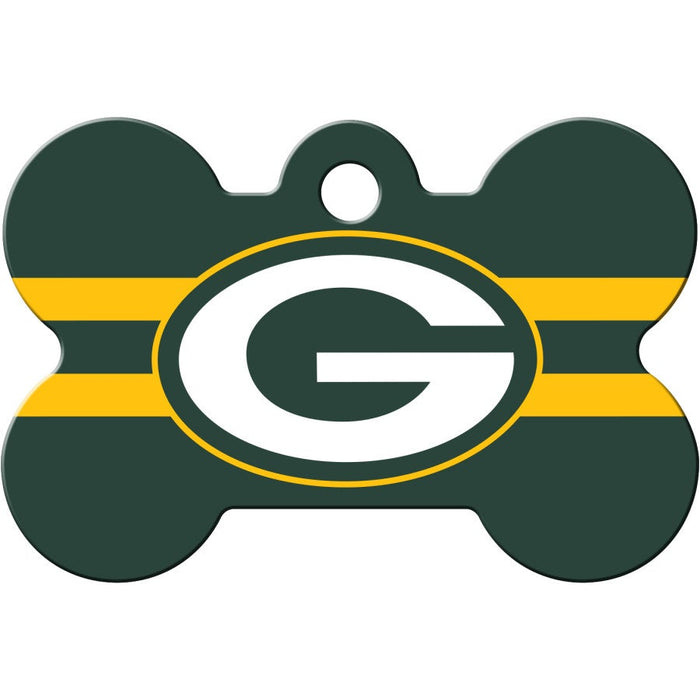 Green Bay Packers Pet ID Tag - Bone - 3 Red Rovers