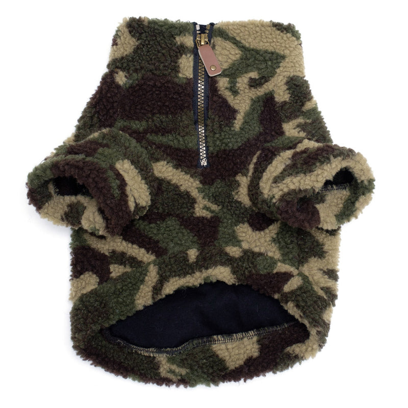 Green Camouflage Fleece Pullovers - 1/4 Zip Pull - 3 Red Rovers