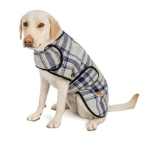 Grey and Blue Plaid Pet Blanket Coat - 3 Red Rovers