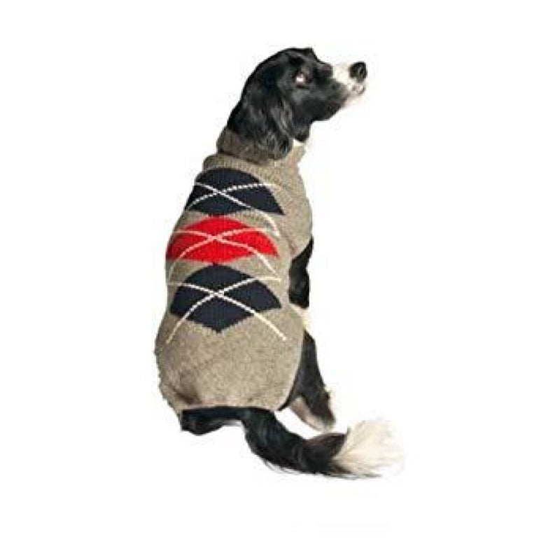 Grey Argyle Sweater - 3 Red Rovers