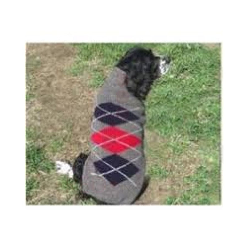 Grey Argyle Sweater - 3 Red Rovers