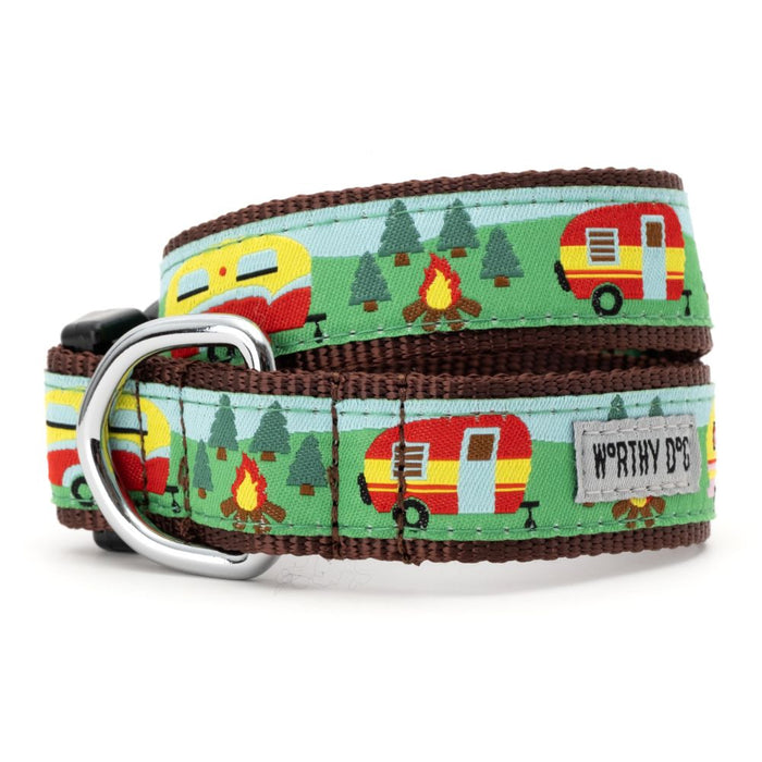 Happy Camper Collection Dog Collar or Leads - 3 Red Rovers