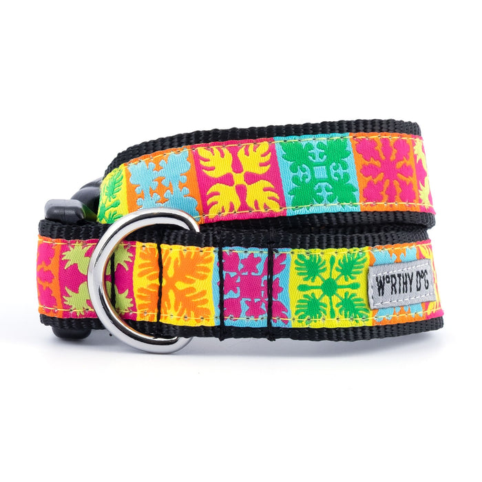 Hawaiian Patchwork Collection Dog Collar or Leads - 3 Red Rovers