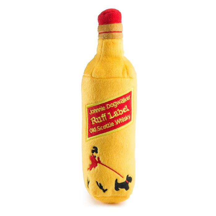 Johnnie Dogwalker Ruff Label Bottle Plush Toy - 3 Red Rovers