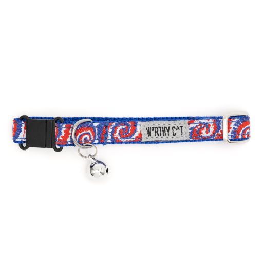 Kaleidoscope Americana Cat Collar - 3 Red Rovers