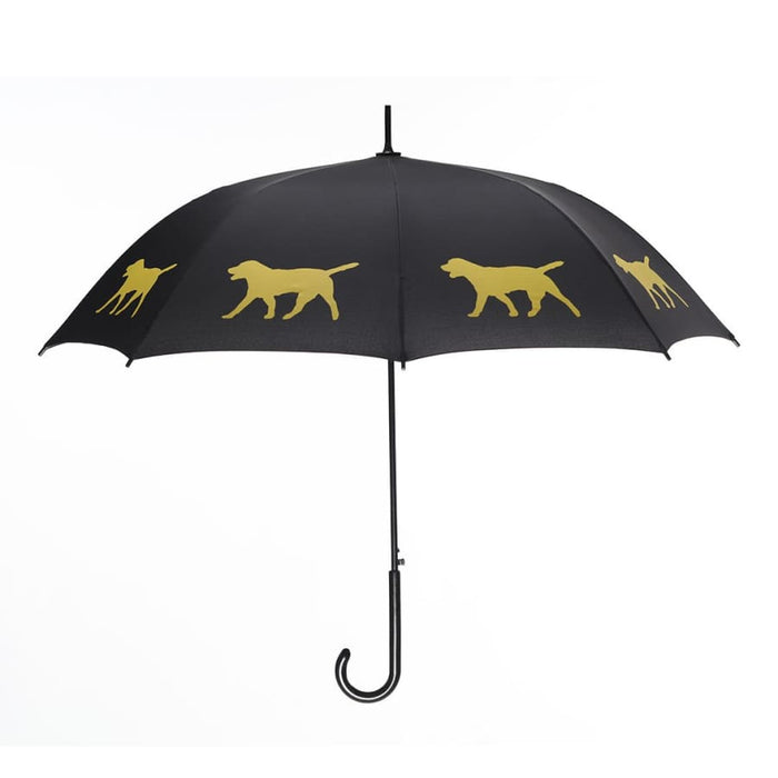 Labrador Yellow on Black Classic Umbrella - 3 Red Rovers