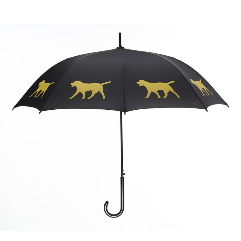 Labrador Yellow on Black Classic Umbrella - 3 Red Rovers