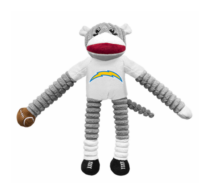 Los Angeles Chargers Sock Monkey Toy - 3 Red Rovers