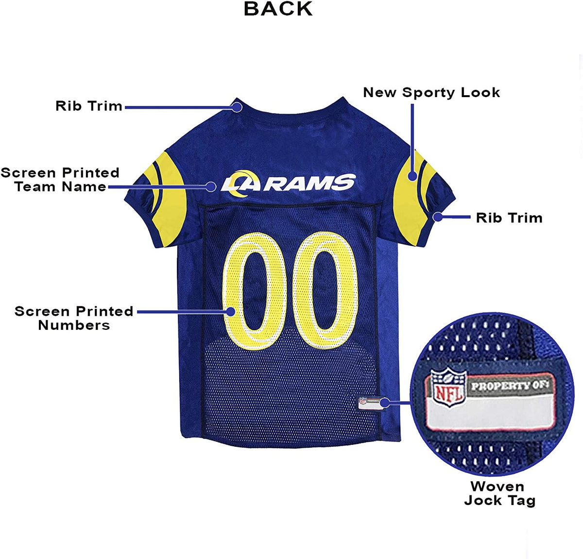 Los Angeles Rams Pet Jersey – 3 Red Rovers