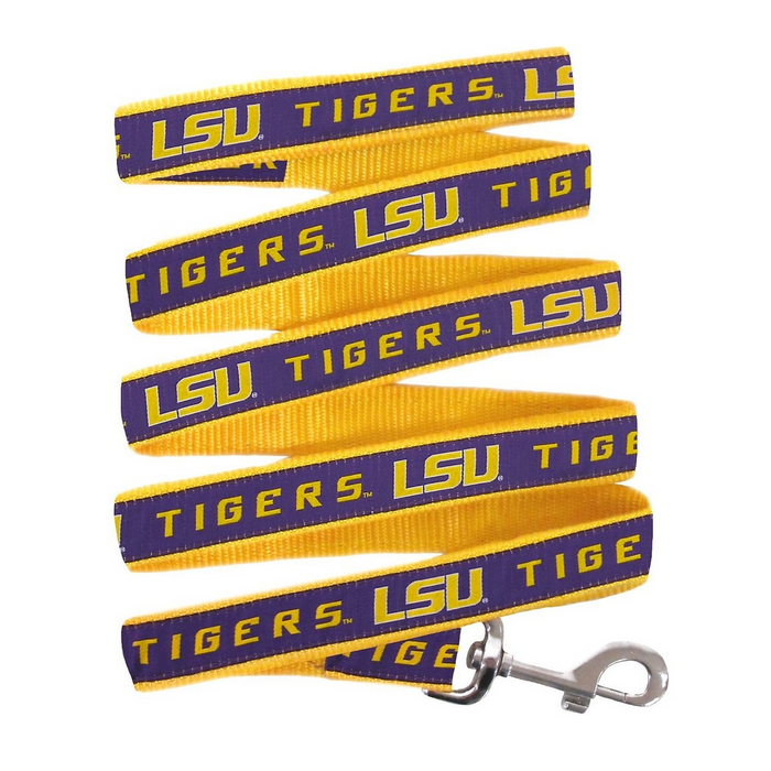LSU Tigers Dog Leash - 3 Red Rovers