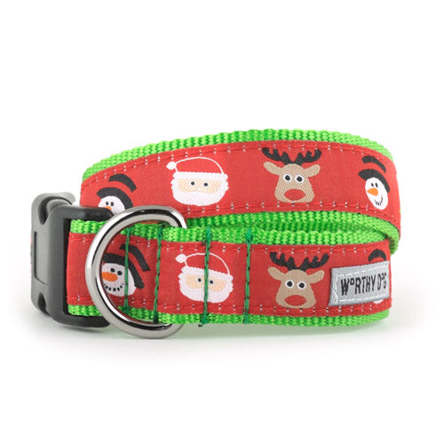 Merry Christmas Collection Dog Collar or Leads - 3 Red Rovers