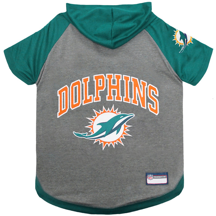 Miami Dolphins Lightweight Pet Hoodie - 3 Red Rovers