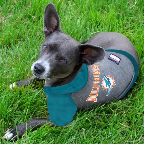 Miami Dolphins Lightweight Pet Hoodie - 3 Red Rovers