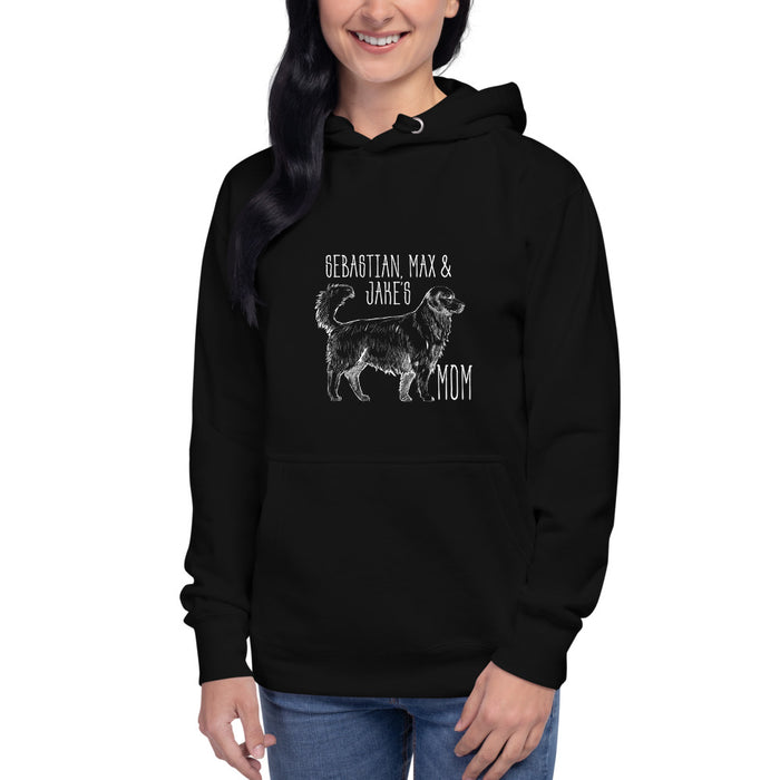Hand-sketched Golden Mom - Personalized Hoodie - 3 Red Rovers
