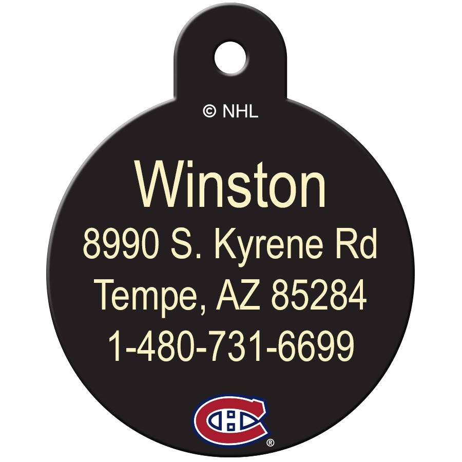 Montreal Canadiens Pet ID Tag - 3 Red Rovers
