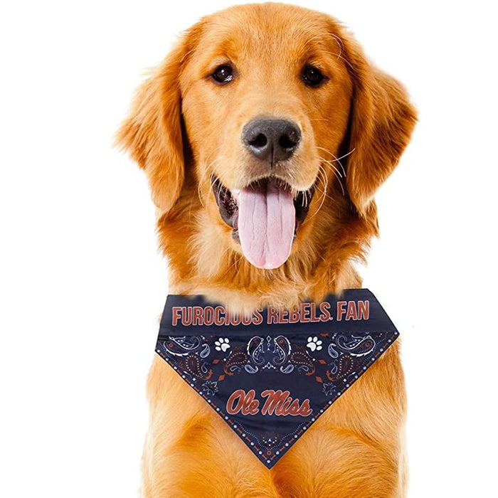 MS Ole Miss Rebels Reversible Bandana - 3 Red Rovers