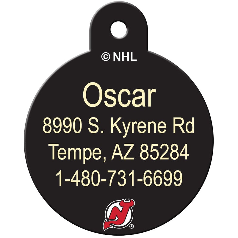 New Jersey Devils Pet ID Tag - 3 Red Rovers
