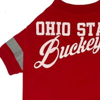 OH State Buckeyes Stripe Tee Shirt - 3 Red Rovers