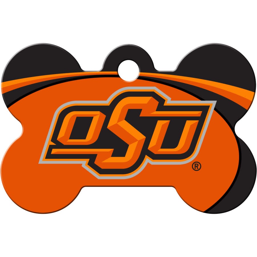 OK State Cowboys Pet ID Tag - Bone - 3 Red Rovers