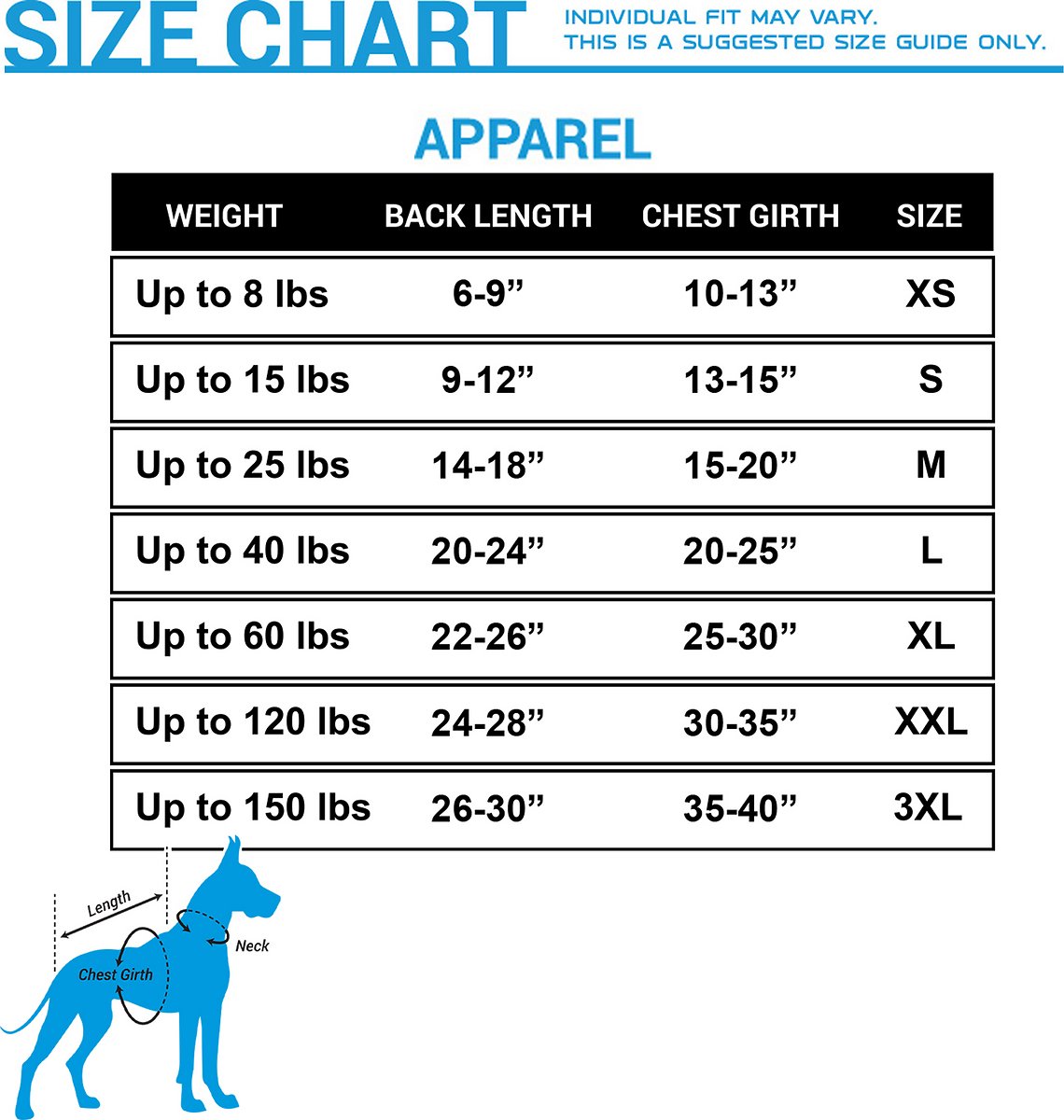 Eagles jersey 2025 size chart