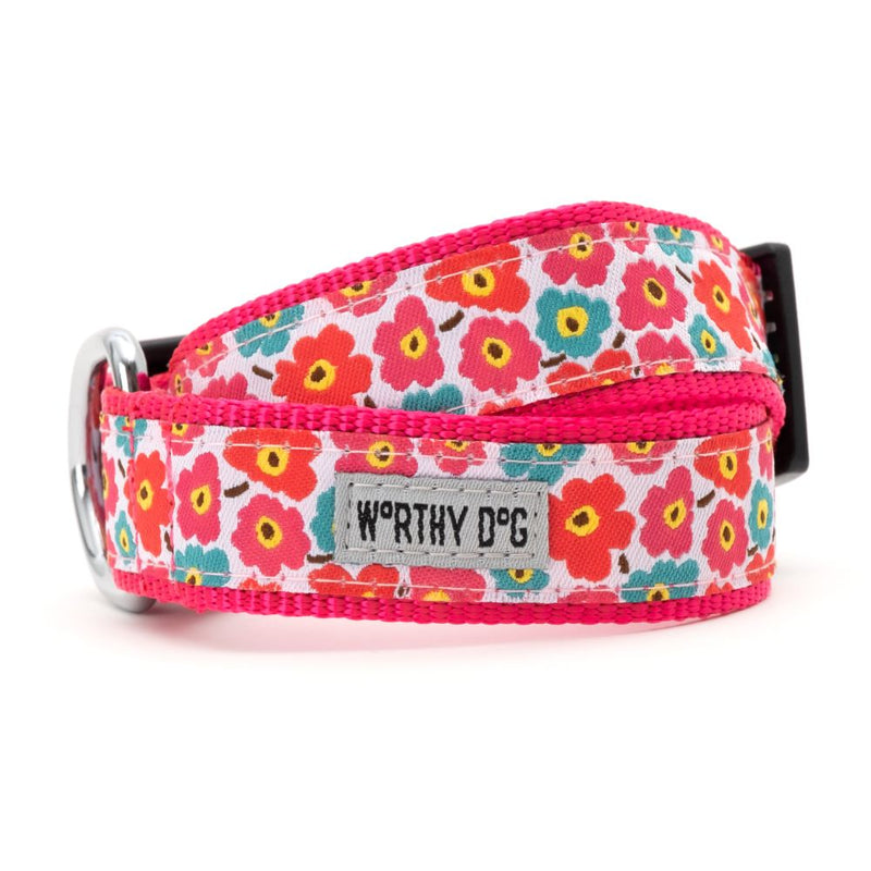 Pink Fleurs Collection Dog Collar or Leads - 3 Red Rovers