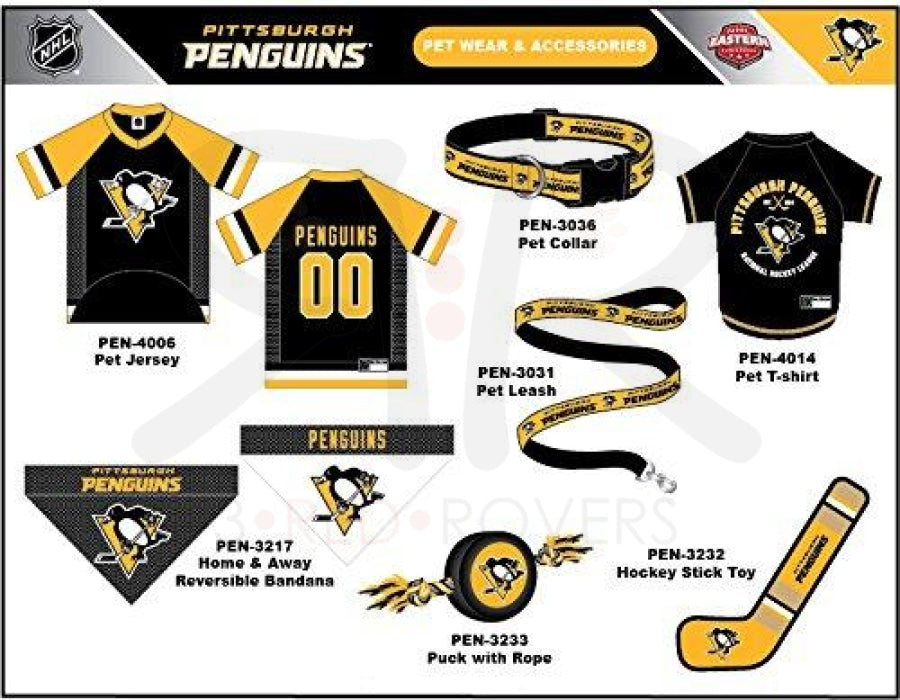 Pets First NHL Pittsburgh Penguins Mesh Jersey for Dogs and Cats - Licensed