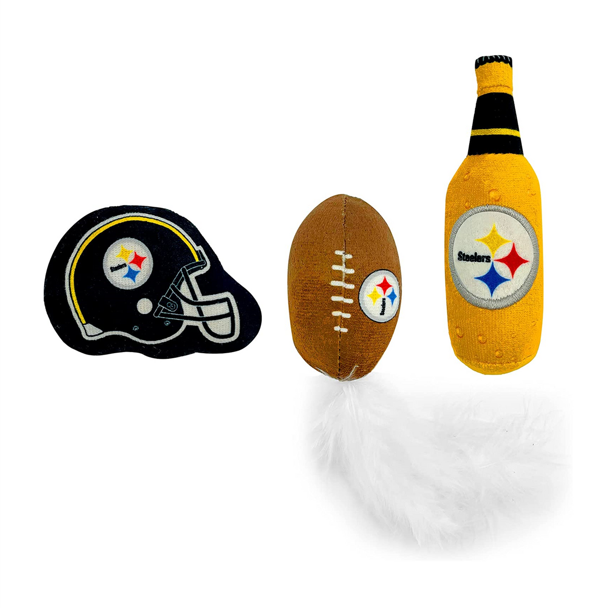 Pittsburgh Steelers 3 piece Catnip Toy Set - 3 Red Rovers