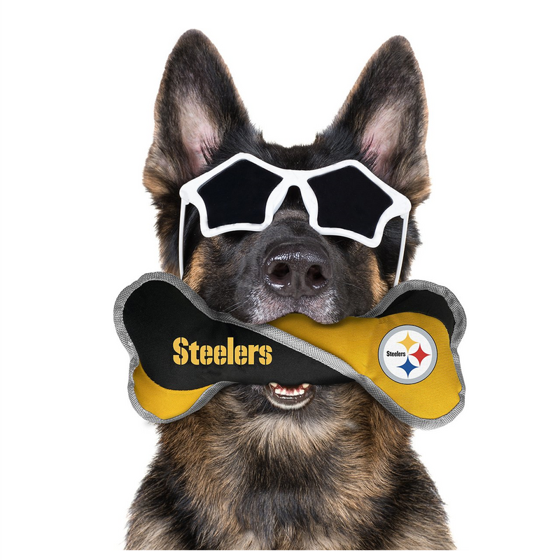 Pittsburgh Steelers Pet Tug Bone - 3 Red Rovers