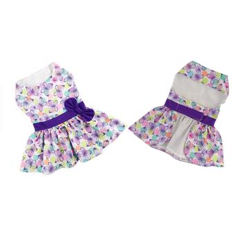 Purple Butterfly Harness Dress with Leash - 3 Red Rovers