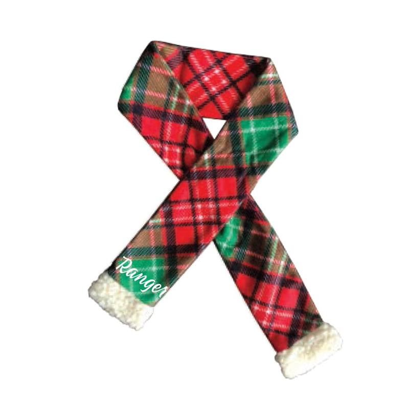 Red Tartan Scarf - Personalizable - 3 Red Rovers