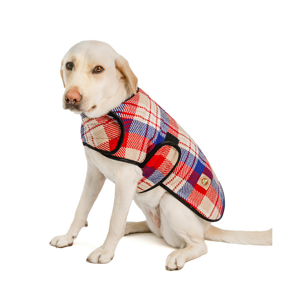 Red and Blue Plaid Pet Blanket Coat - 3 Red Rovers