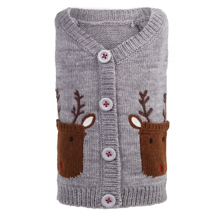 Reindeer Cardigan Sweater - 3 Red Rovers