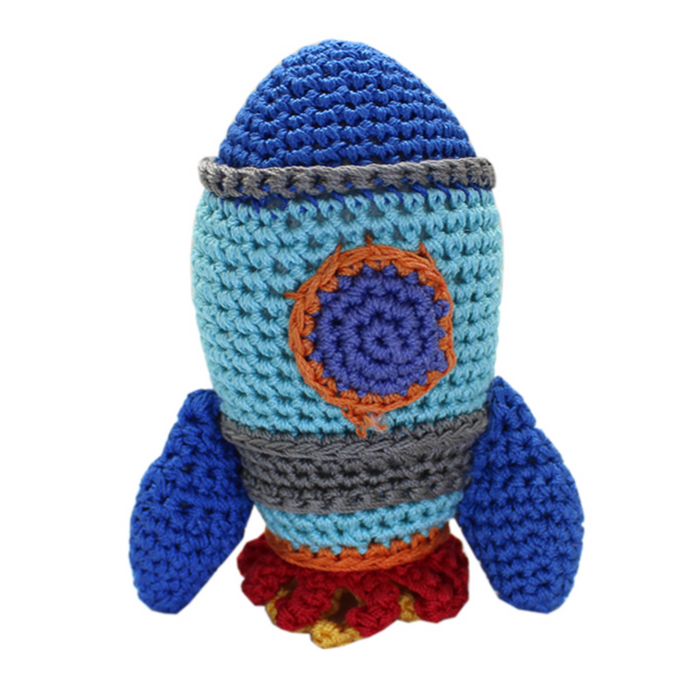 Rocket Ship Handmade Knit Knack Toys
