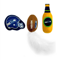 Seattle Seahawks 3 piece Catnip Toy Set - 3 Red Rovers