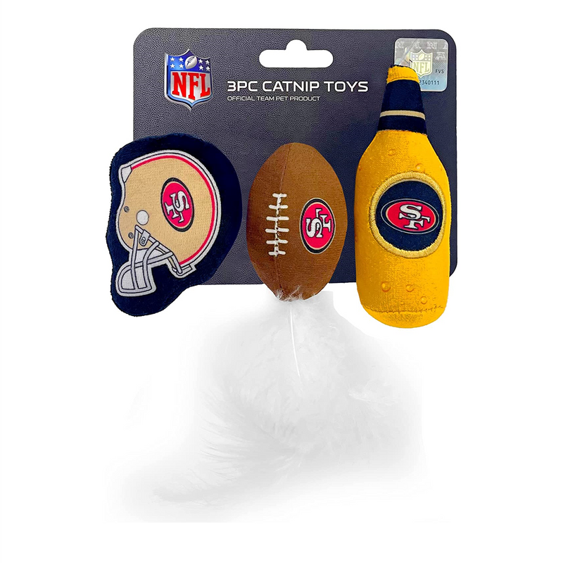 San Francisco 49ers 3 piece Catnip Toy Set - 3 Red Rovers