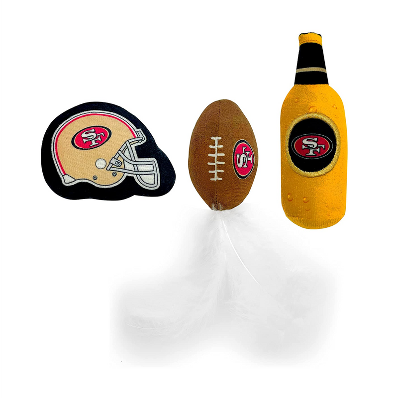 San Francisco 49ers 3 piece Catnip Toy Set - 3 Red Rovers