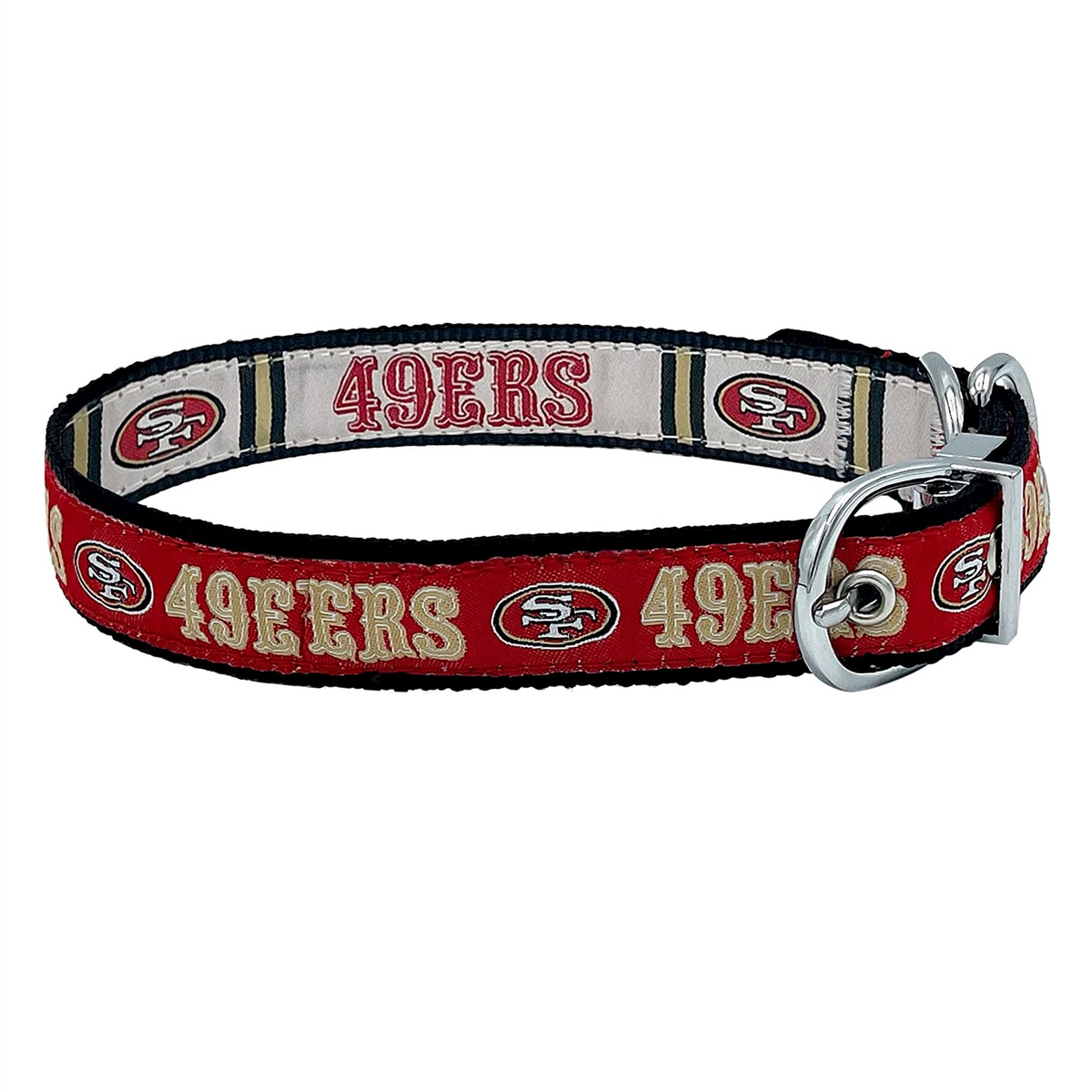 San Francisco 49ers Reversible Dog Collar 3 Red Rovers