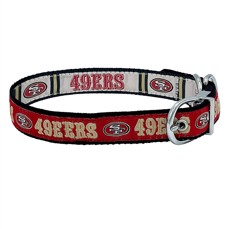San Francisco 49ers Reversible Dog Collar - 3 Red Rovers
