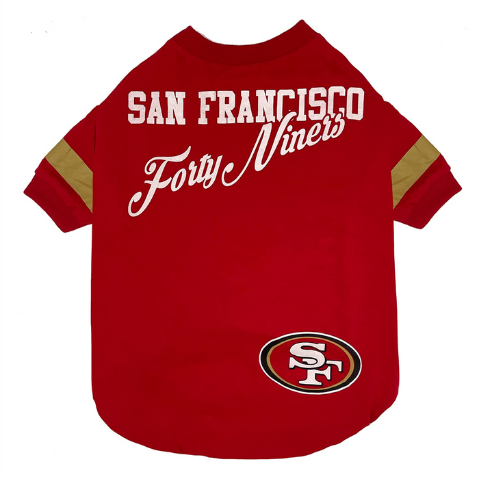 San Francisco 49ers Stripe Tee Shirt - 3 Red Rovers