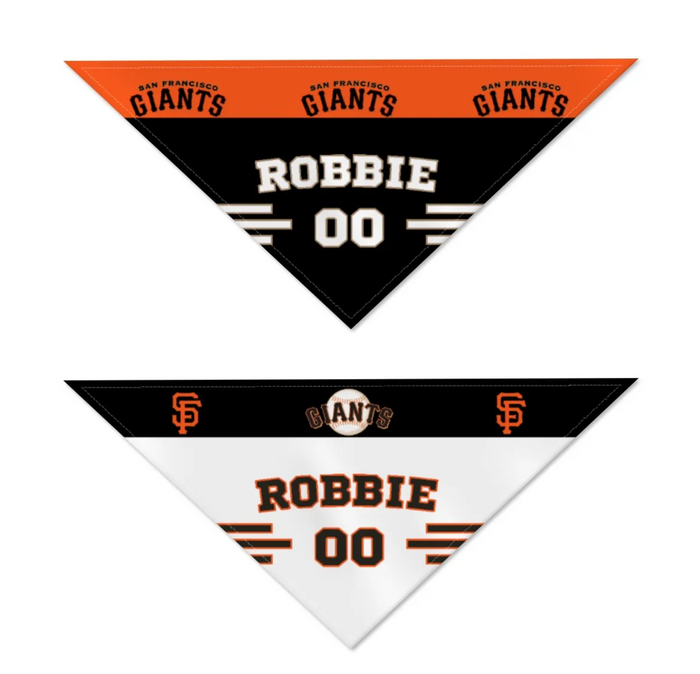 San Francisco Giants Home/Road Personalized Reversible Bandana - 3 Red Rovers