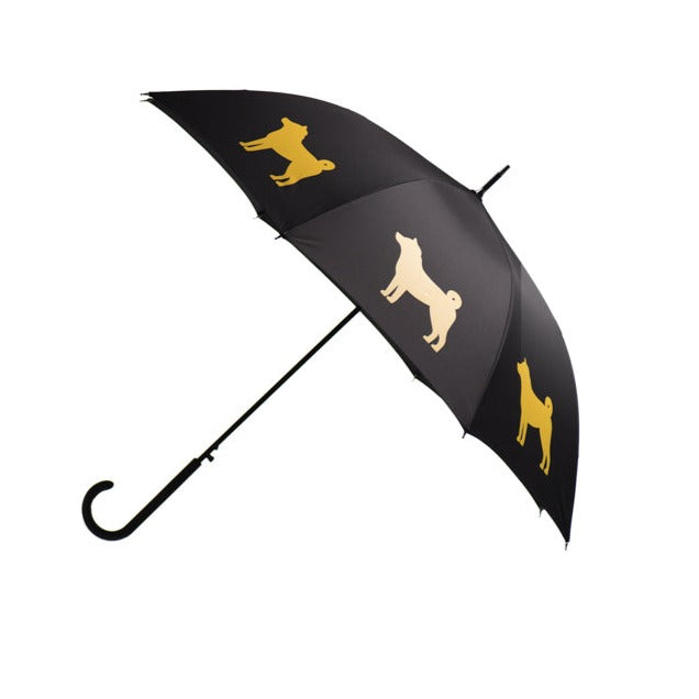 Shiba Inu Gold on Black Classic Umbrella - 3 Red Rovers