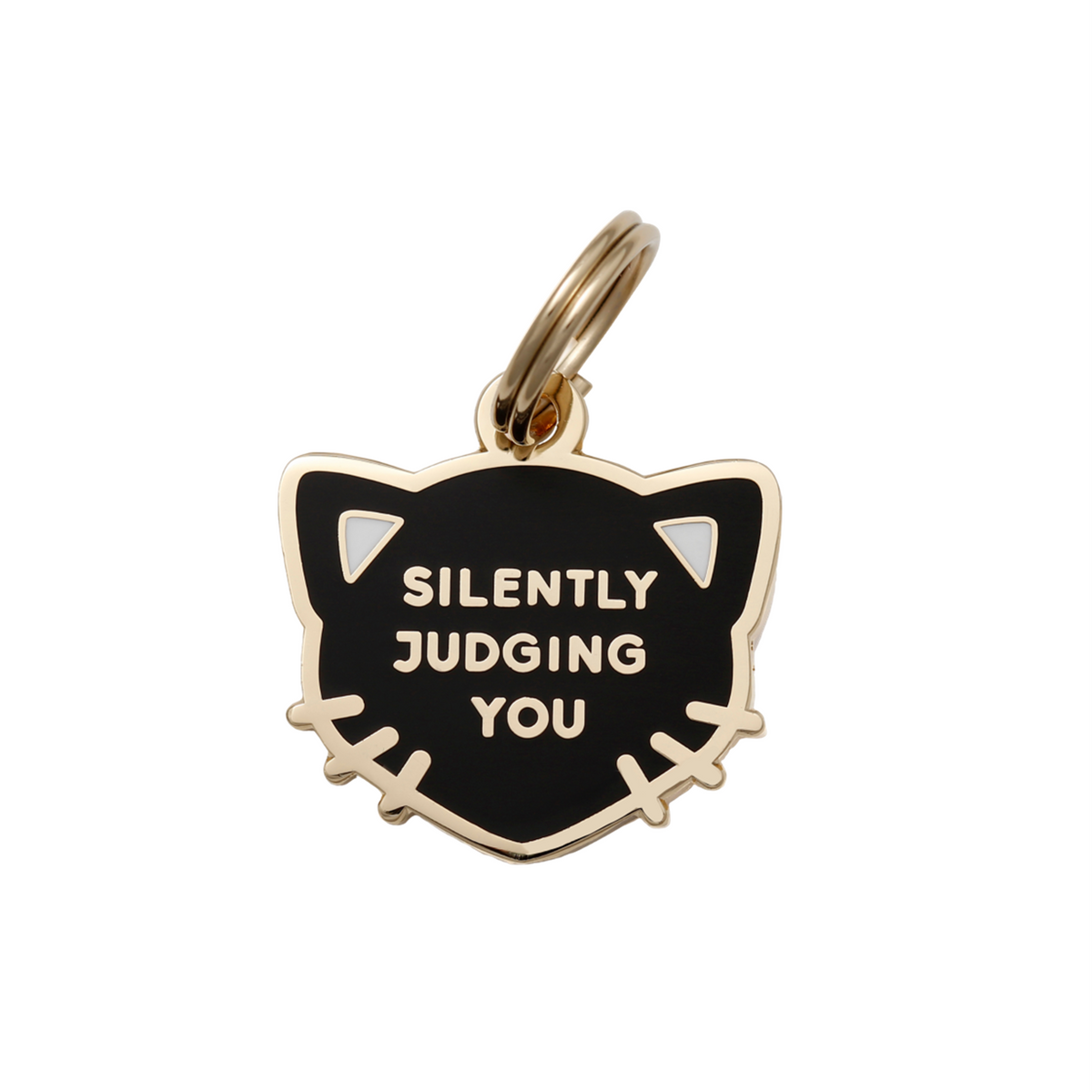 Silently Judging You Pet ID Tag - Black - 3 Red Rovers