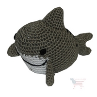Smiley the Shark Handmade Knit Knack Toys - 3 Red Rovers