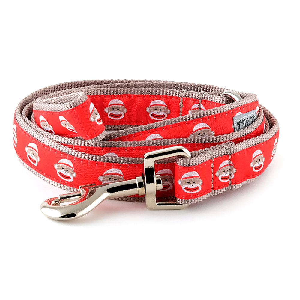 Sock Monkey Collection Dog Collar or Leads - 3 Red Rovers