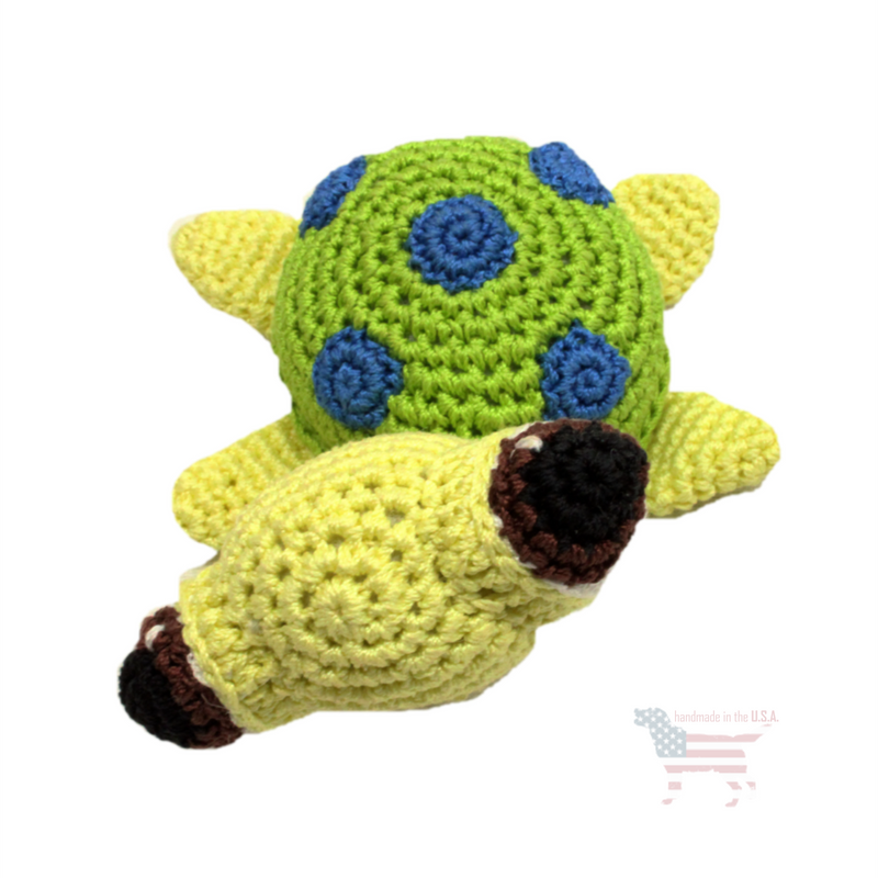 Squish the Sea Turtle Handmade Knit Knack Toys - 3 Red Rovers