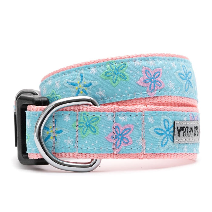 Starfish Floral Collection Dog Collar or Leads - 3 Red Rovers