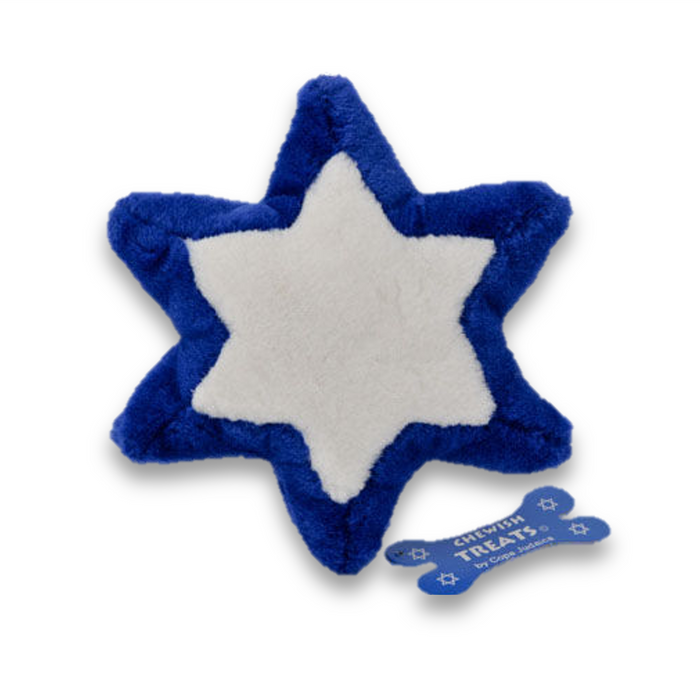 Star of David Plush Dog Toy - 3 Red Rovers
