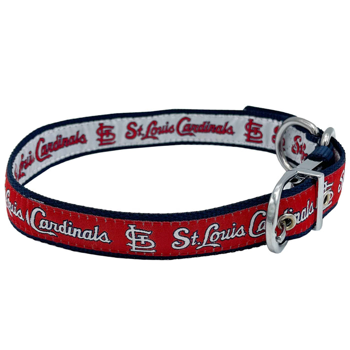 St Louis Cardinals Reversible Dog Collar - 3 Red Rovers